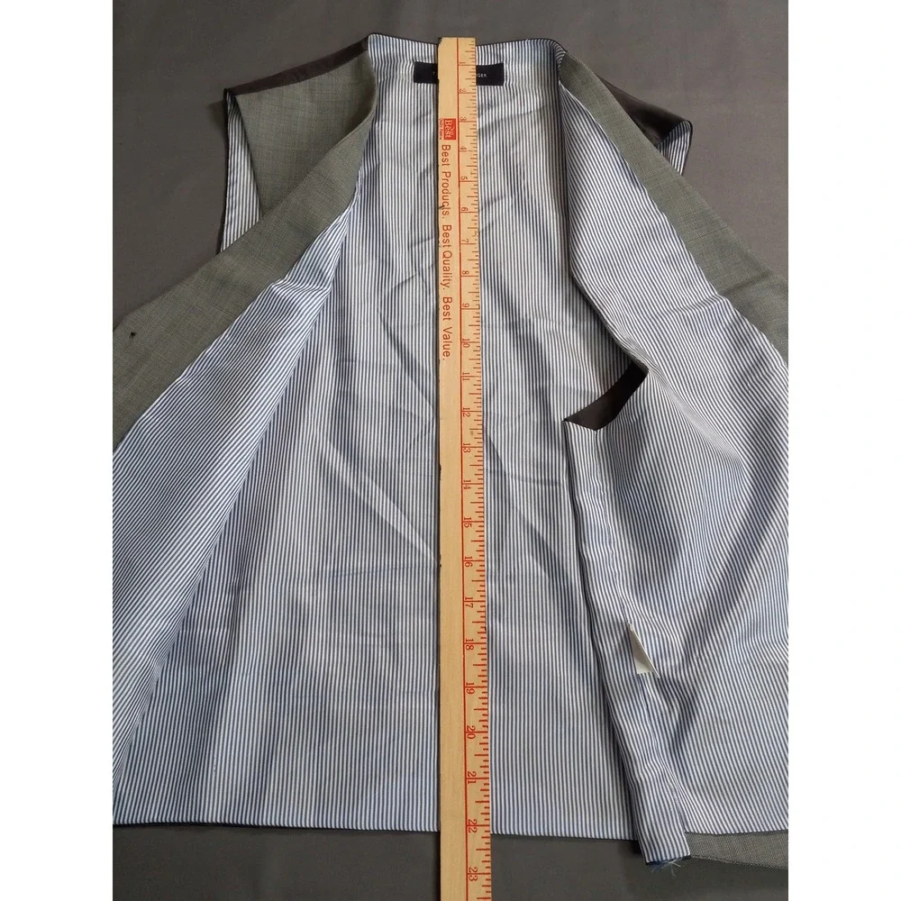 Tommy Hilfiger Mens Grey 100% Worsted Wool Suit Vest Size S‎ 5-Button Formal